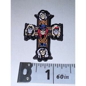 GNR Guns N Roses Cross Pin Brooch